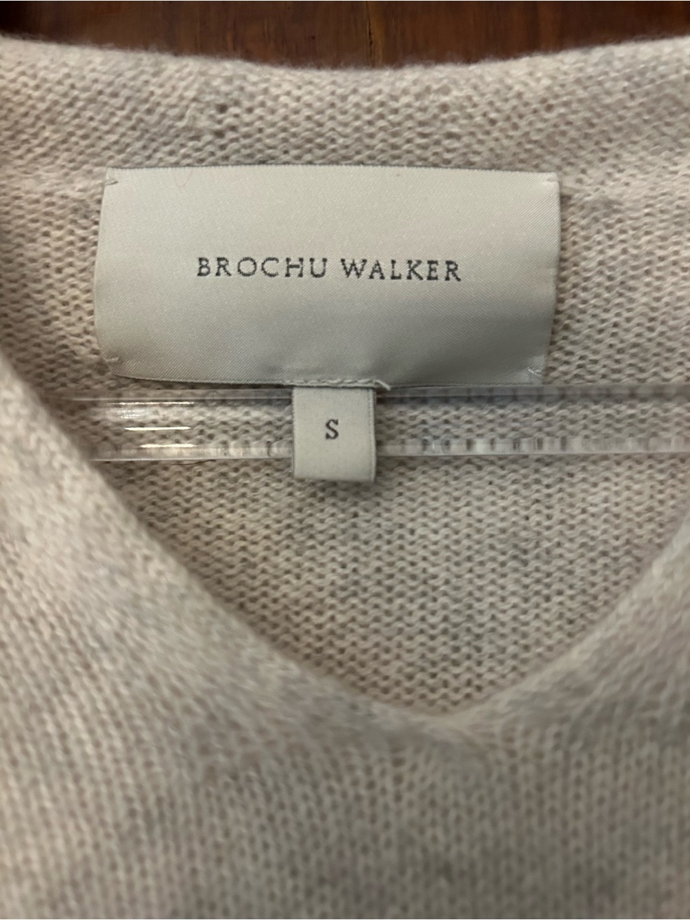 Brochu Walker - Cashmere Seamless Hoodie Knit Sweater Ivory Cream Small - Picture 8 of 11